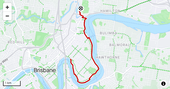 Midnight2Dawn Brisbane 2024 Route Map